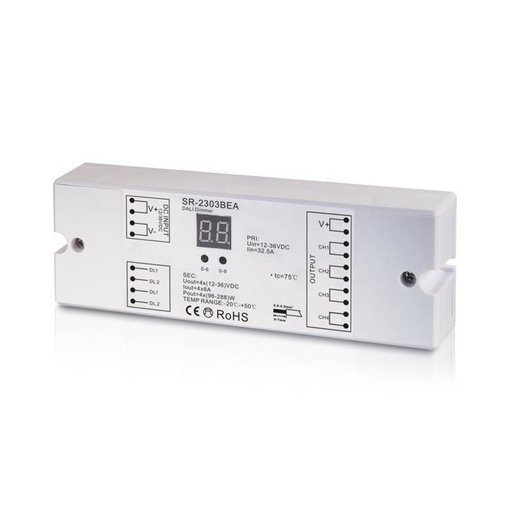 [SR-2303BEA] Dimmer Dali DC 12-36V 8A/Canale (4 canali)