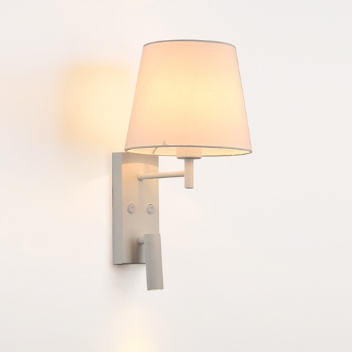 "NOAH" wall sconce with LED reading light - 3.4W