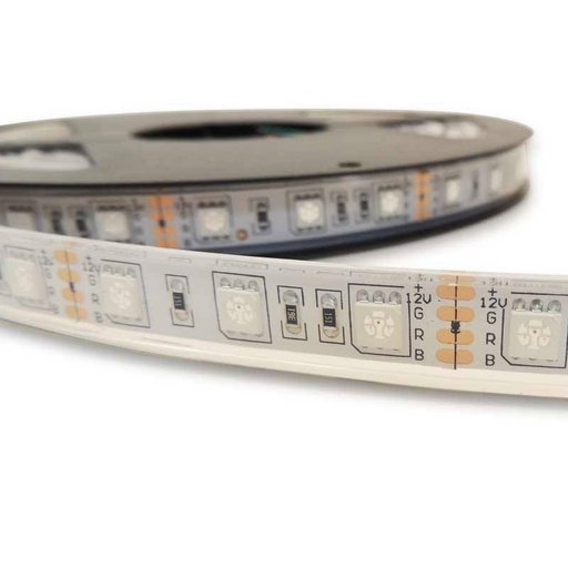 [B1546-IP67] LED trak 12V-DC 72W 10mm multikolor RGB IP67 (SMD5050 60ch/m) Rolna 5 metara