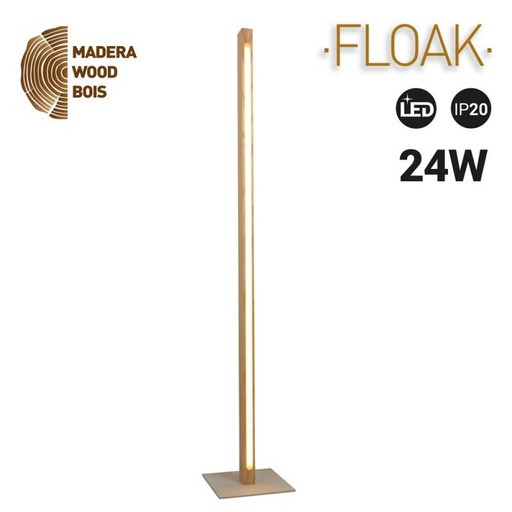 [LM110-D] Lampada da terra in legno "FLOAK" 24W dimmerabile