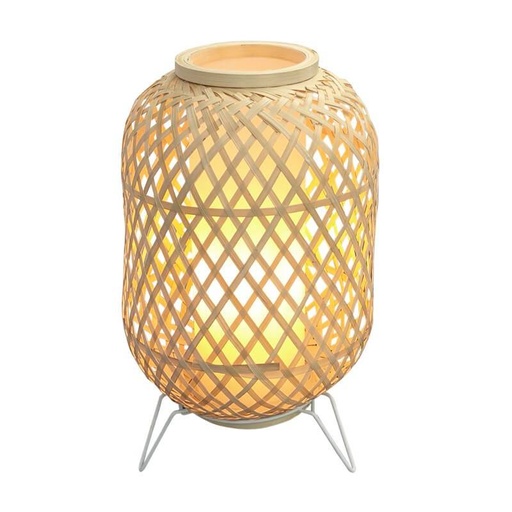 [LM142] Wicker table lamp "Roso"