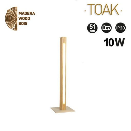 [LM112-D] Lampada da tavolo in legno "TOAK" 10W dimmerabile