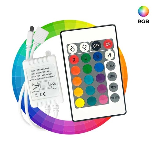[B1603] RGB LED traka kontroler 2 Ampera po kanalu, IR daljinski upravljač 24 tipke