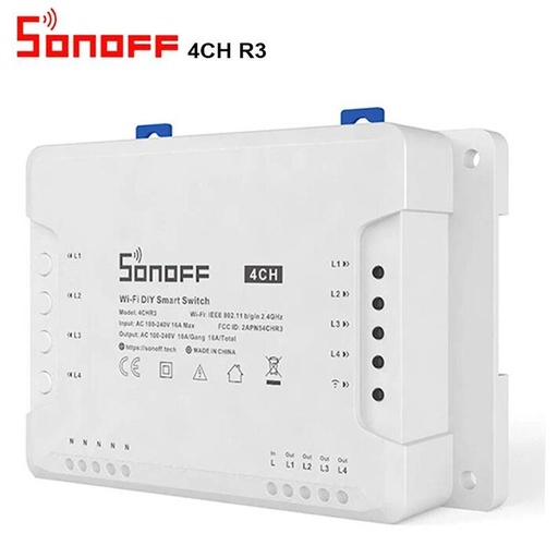 [SONOFF4CHR3] Interruptor WiFi de 4 canais 10A para Smart Home - SONOFF 4CH