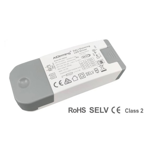 [PE10DA42] DALI PUSH 9-42V 14W multicurrent dimmable driver (200-350mA)