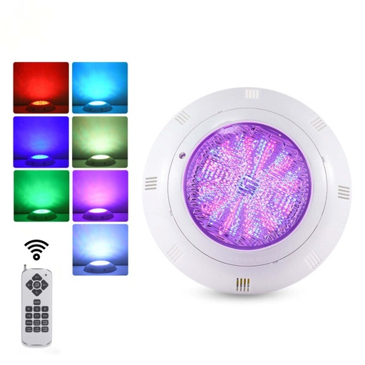 [B2120RGB] RGB LED reflektor za bazen, površinski, 12V AC - 24W - Potopni - Sa daljinskim upravljačem - IP68