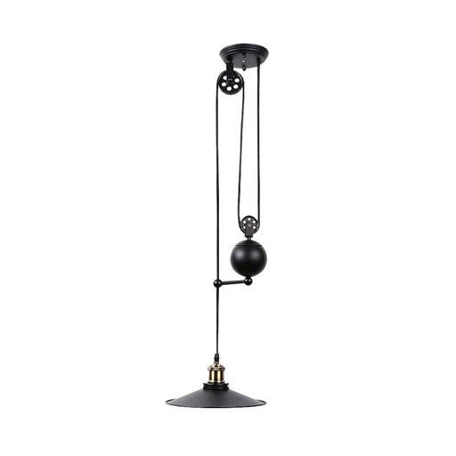 [LV243] Industriële hanglamp katrol "CLOCK WORK".