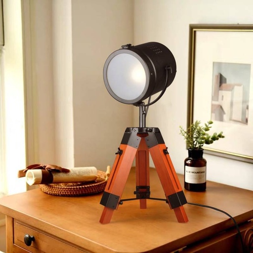 Lampe de table ou lampadaire vintage avec trépied "CARPEN"