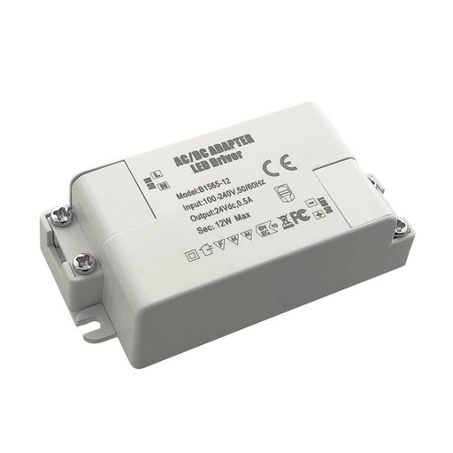 [B1565-12W] Strømforsyning 24V DC 12W 0.5A 100-240V