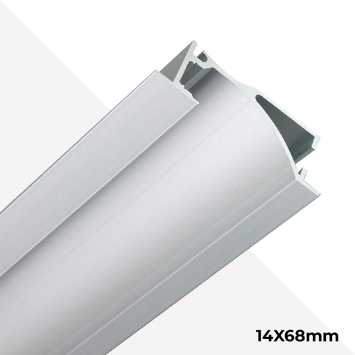 [BPERFALP023-R2] Recessed profile wall washer socket 14x68mm (2mt)