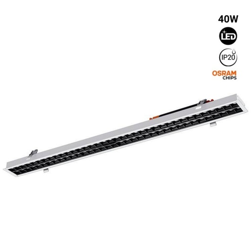 40W UGR18 χωνευτός γραμμικός προβολέας LED 40W Osram Chip