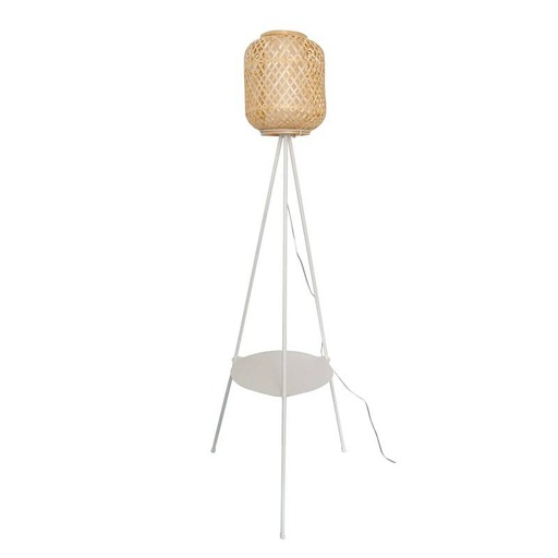 [LM157] Bamboo floor lamp with built-in table "ORSON".