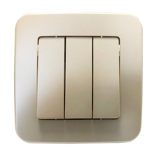 Mécanisme triple interrupteur 1 voie encastrable