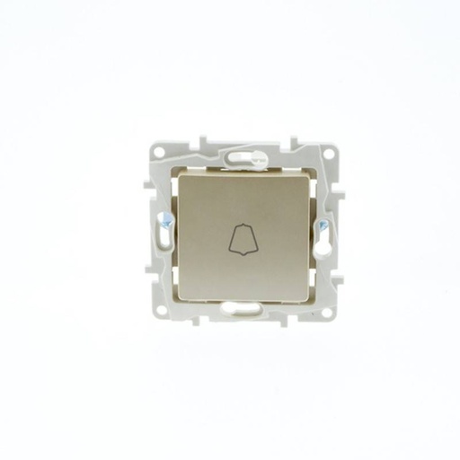 Recessed push-button mechanism with bell for doorbell