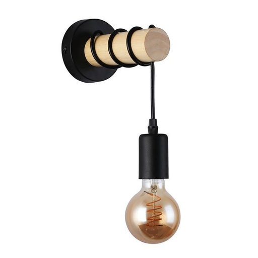 Rustykalna drewniana lampa ścienna "MILA".