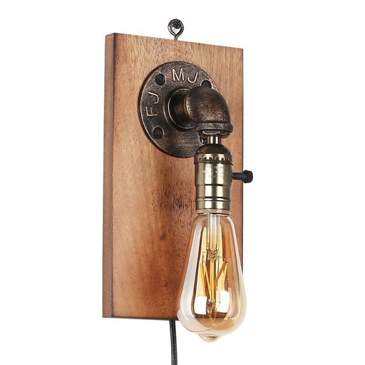 [LV422] Metal and wood wall lamp "Older" | Vintage Series