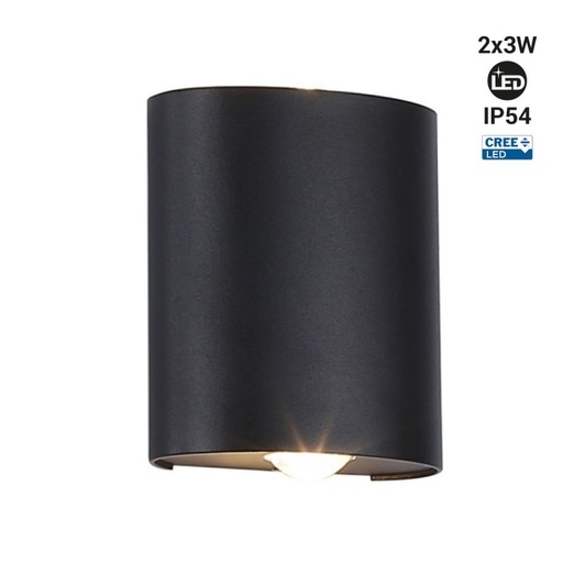 [L5016] Applique murale moderne LED bidirectionnelle d'extérieur "Asas" - 6W - IP54