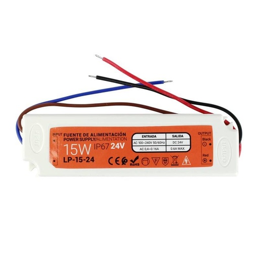 [LP-15-24] Kompaktowy wodoodporny zasilacz 24V 15W IP67