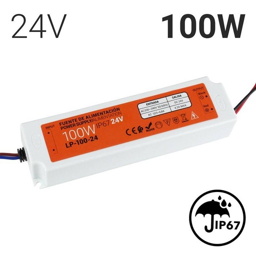 [LP-100-24] Kompaktowy wodoodporny zasilacz 24V 100W IP67