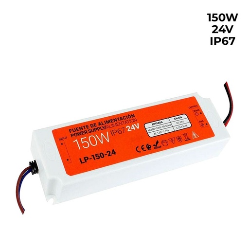 [LP-150-24] Συμπαγές αδιάβροχο τροφοδοτικό 24V 150W IP67