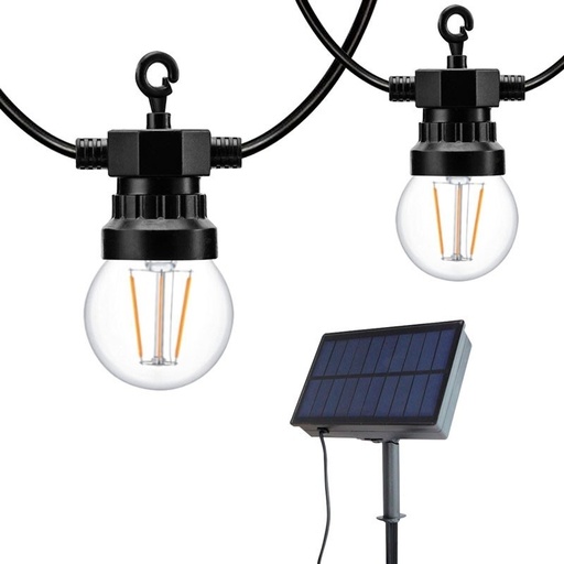 [SL22] Ghirlanda a LED con pannello solare 8 metri con 10 lampadine integrate