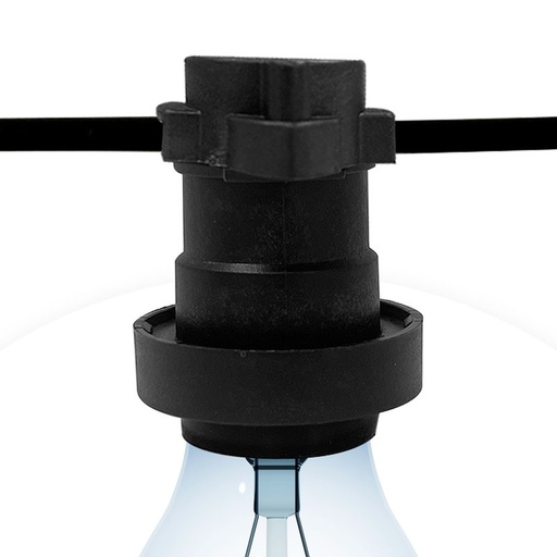 [L400-1] E27 Lampholder for Flat Cable Wreath IP44