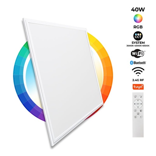 [B5235-RGBW] Panelis LED WIFI SMART RGB / RGBW + CCT - 60x60 cm - 40W