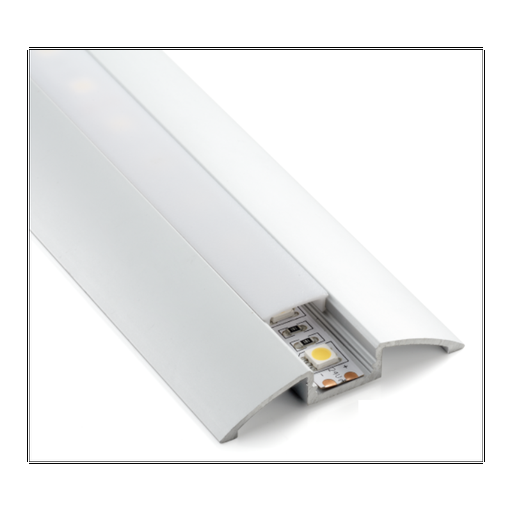 [BPERF58X9] Aluminum Profile 58x9mm Half Moon Shaped Surface (2 mt)