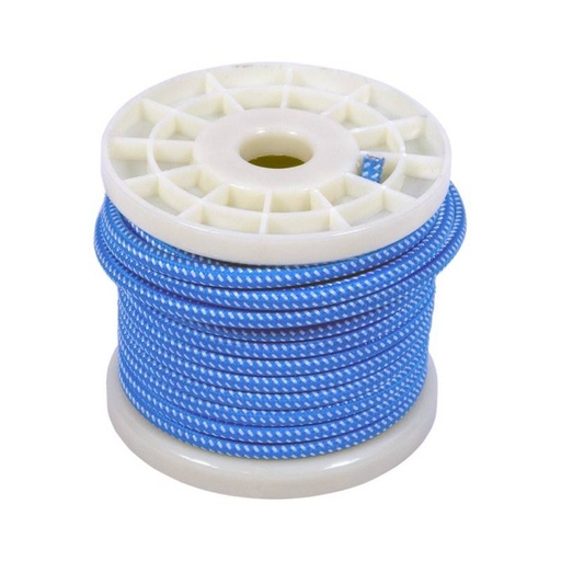 [LN001-BA-10] Decorative textile electric cable 2X0,75 white and blue