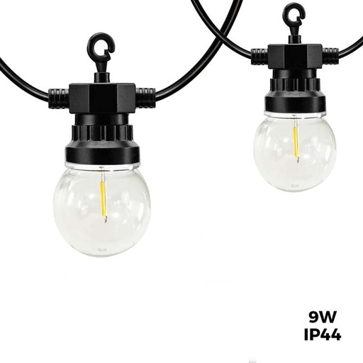 Led Garland 10m+3m with 20 bulbs in Warm White 9W