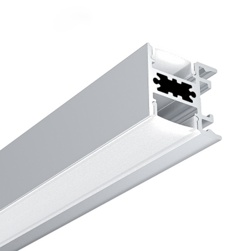 Profilé de surface en aluminium pour double ruban LED - 23.5x22.6mm - Ruban ≤ 12mm - 2 mètres
