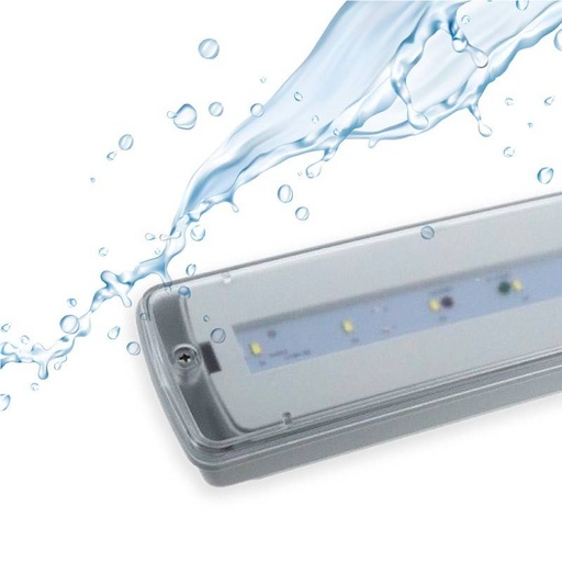 [K_B1055] LED vészvilágító készlet 3W + vízálló ház - 3 órás autonómia - IP65