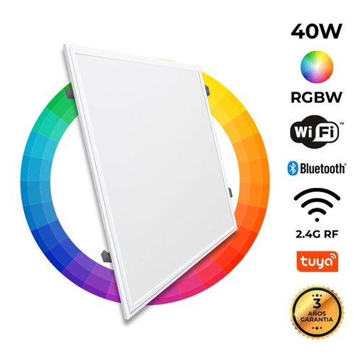 [B4295-RGBW] LED panelis iebūvējams WIFI SMART RGB / RGBW + CCT - 60x60 cm - 40W - Ar montāžas komplektu