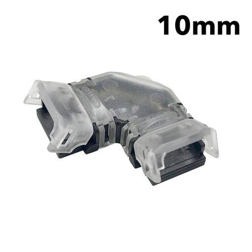 [G-L-2P-10] "L" corner connector for single color COB LED strip 12V/24V - 2 pins - 10mm strip