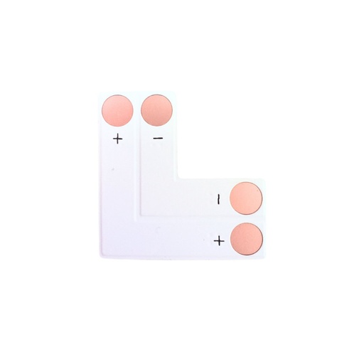 [FPC10-L2A] Conector "L" de fita LED monocromática de 10 mm para cantos - Sem conectores rápidos invisíveis