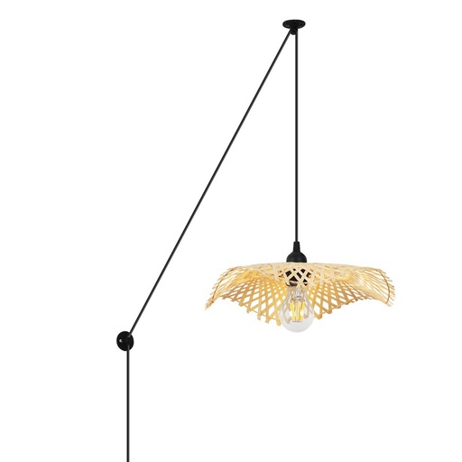 [LM161-C] Rieten hanglamp "ALINA" met snoer