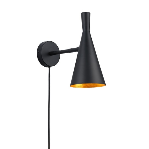 Applique murale scandinave orientable avec interrupteur et prise
