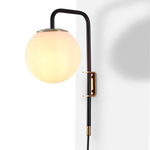 [L5027] Plug-in crystal ball wall sconce "Bilsen" - E27