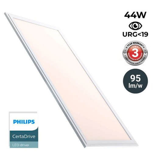 Panel LED subțire 120X30 cm - Driver Philips - 44W - UGR19