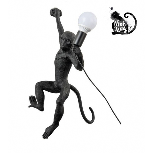 Lampada da parete scimmia in resina "César"