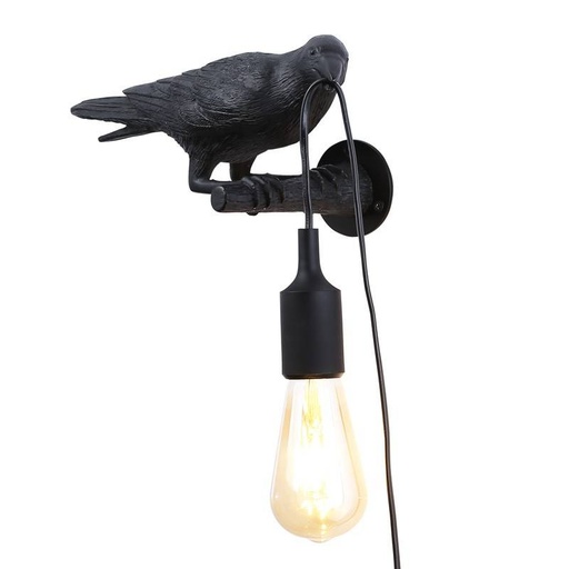 [L4033-P] Applique design oiseau "Corb" en résine  - Bird series