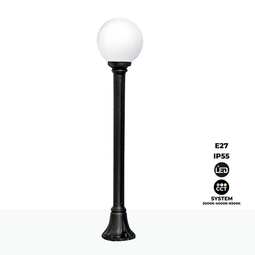 Lampadaire extérieur Fumagalli LED "GLOBO MIZAR/G250" 8.5W E27 - CCT