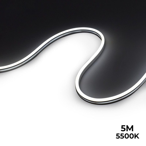 Elastyczny neon LED 24V DC - 6x13mm - 5 metrów - Kompletny zestaw - 11W/m - IP67 - Gięcie boczne