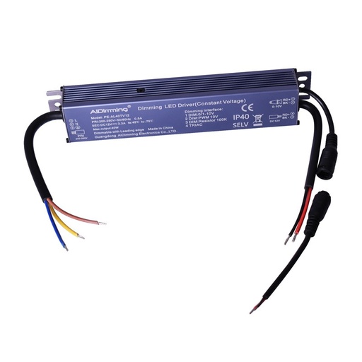 [PE-AL40TV12] Fuente de alimentación regulable TRIAC DC 12V 3.3A 40W IP40
