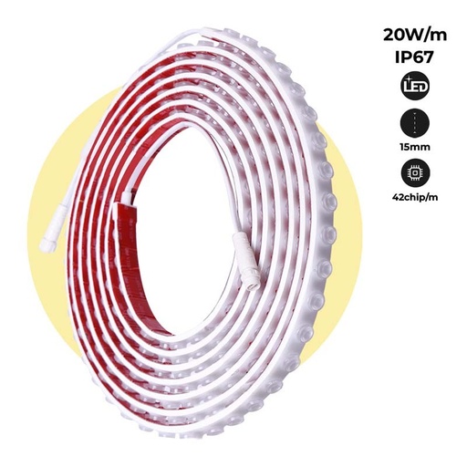 Fleksibilni LED kupaći kostim monokromatski 24V DC - 5 metara - 2700K - IP67
