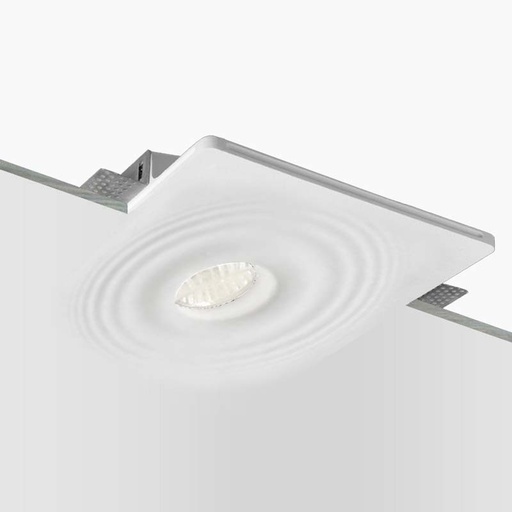 [B278-M] Lampa od gipsa s efektom vala trimless / integracija - 20x20cm - GU10