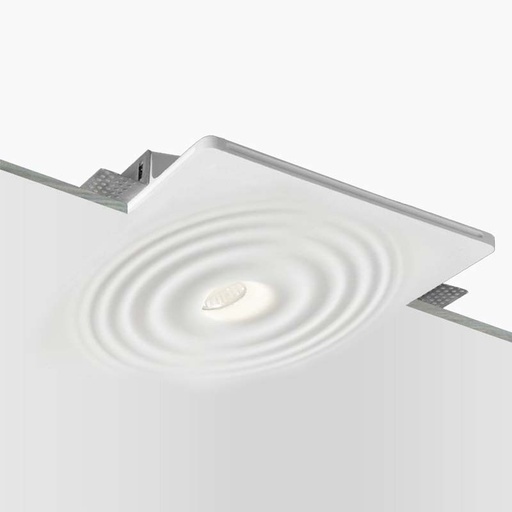 [B278-L] Integrerbar gipsluminaria med bølgeeffekt trimless / integration - 30x30cm - GU10
