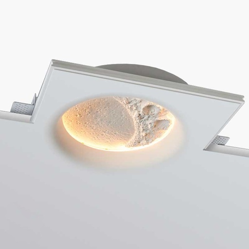 [B279-M] Lampa od gipsa trimless u obliku mjeseca "SIDEREUS" - 300x300 mm - 8.5 W