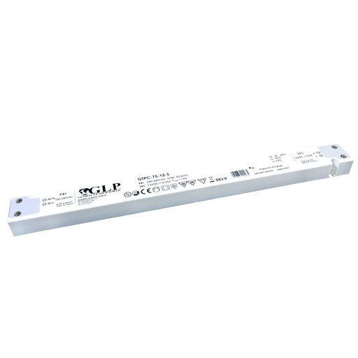 [GTPC-75-12-S] Smukły zasilacz 75W 12V - LPG