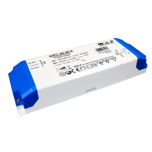[GTPC-50-24-D] Fuente de alimentación regulable Triac LED de 50W 24V -GLP